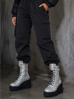 Dolls Kill x Demonia Technopagan Bling Boots
